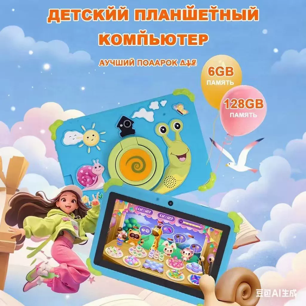 Планшет-ноутбук, для импорта, 7" , Android, 128 ГБ, для обучения