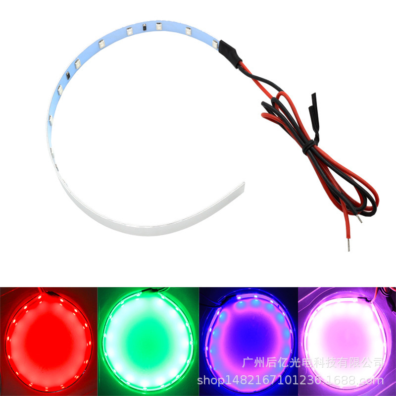 LED 360 diablo ojo luz diurna brillante lente de automóvil motocicleta lámpara decorativa ángel ojo de pez image 5