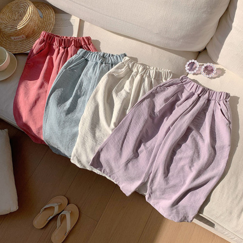 Girl Mountain 2025 Summer Children's Mosquito-Proof Pants Casual Pants Wide Leg Pants Children's Apparel Sports Pants Long Pants