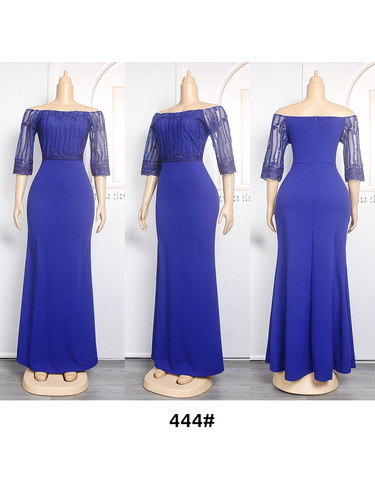 European and American lace evening dress long dress new wish African large size dress