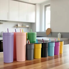 クロスボーダーダイヤモンドポータブル車コーヒーカップ二層真空ストローカップ 304 ステンレス鋼屋外断熱カップ