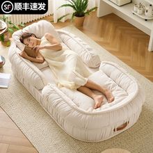 人类狗窝懒人沙发可躺可睡单人榻榻米折叠躺椅单人阳台卧室沙发床