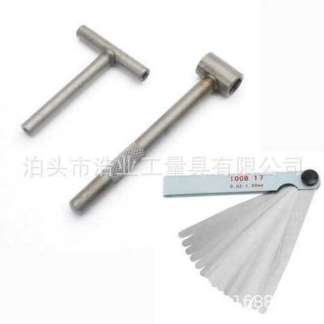 Т-образный ключ регулировка зазора щуп двигателя мотоцикла клапан Винт регулировочный ключ инструмент + щуп