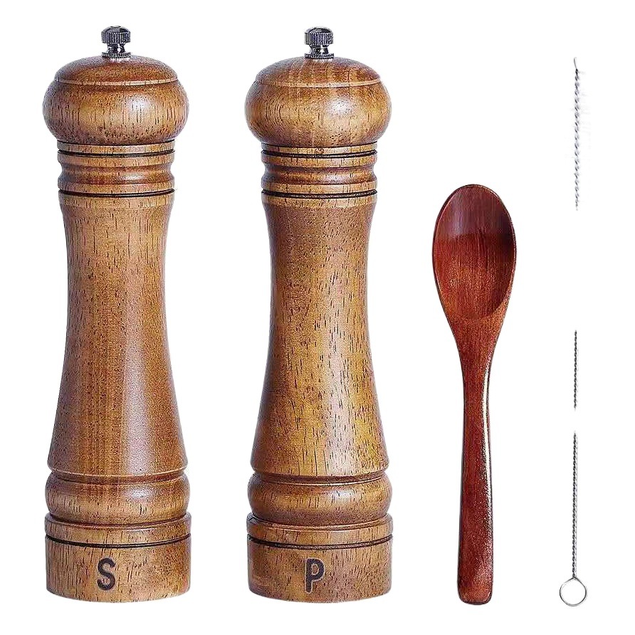 Manual de madera molinillo de pimienta molino de pimienta núcleo de cerámica sal de mar condimento botella base traje herramientas de cocina