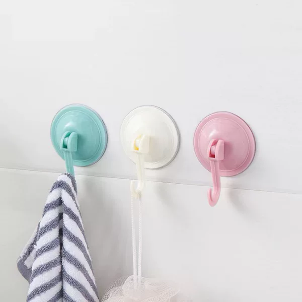 Bathroom strong vacuum suction cup hook kitchen door wall-mounted glass wall-mounted punch-free load-bearing sticky hook