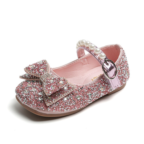 Children's sandals for princess shoes,  summer new water diamond bow model performance crystal sandals for babies