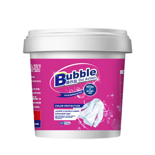 Clothes explosive salt active oxygen decontamination and yellowing washing powder household white clothes bleaching brightening bubble powder long-lasting fragrance