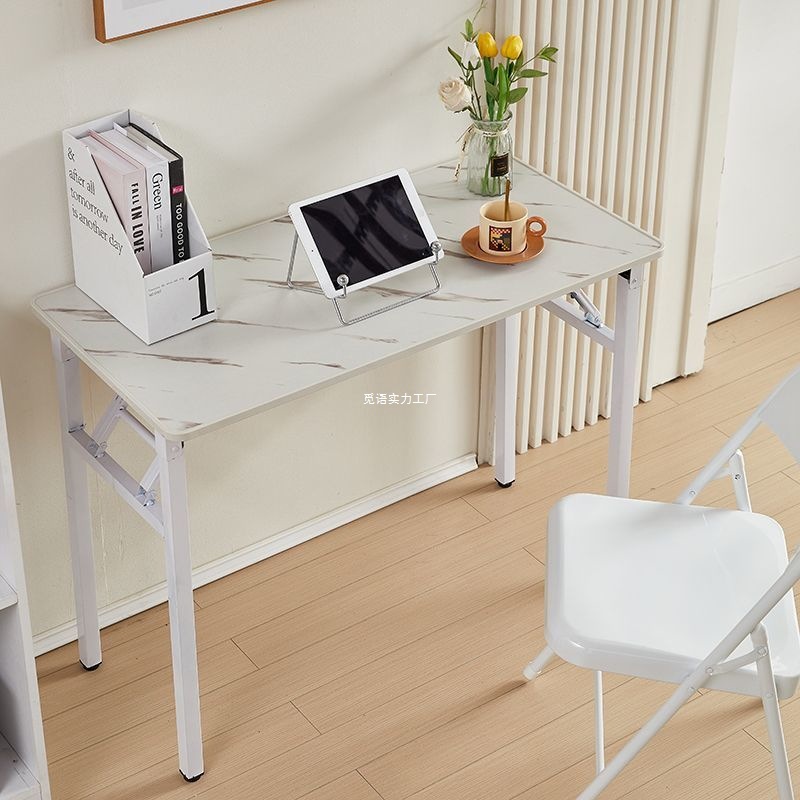 Mesa plegable simple mesa de comedor casera de alquiler de casa pequeña mesa de comedor mesa de computadora mesa de barra larga mesa de entrenamiento