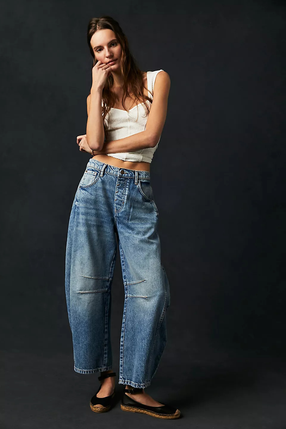 New Fashion Casual Women's Loose Wide-Leg Pants Mid-Low