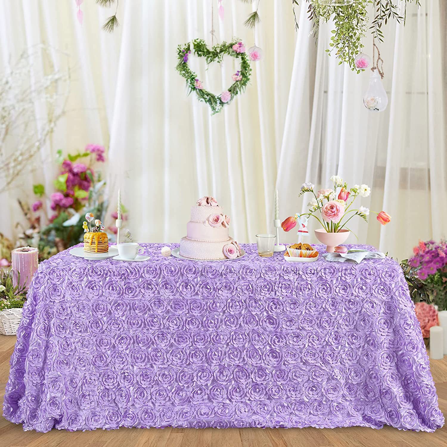 nappe de table brodée de couverture de table de décoration de table fleur fête
