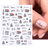 Nail stickers, fake nails, adhesive sticker for nails, suitable for import, English letters