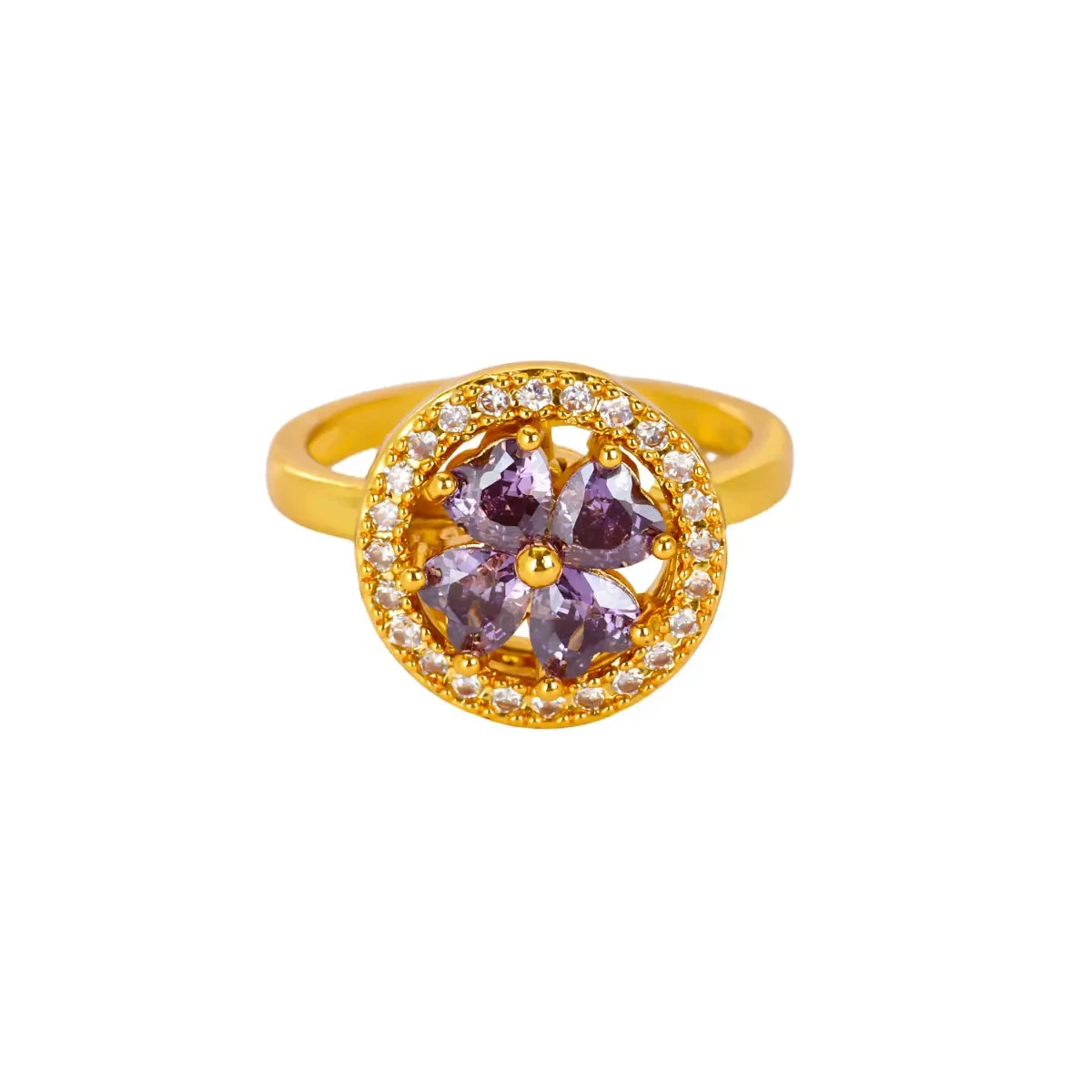 Ring, Amazon, diamond encrusted, 18 carat, flowered