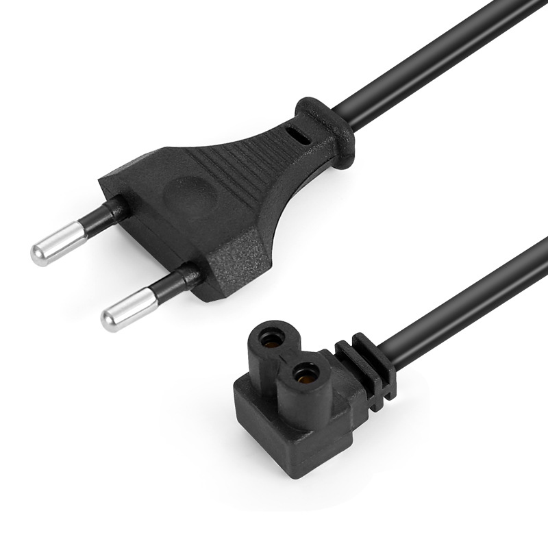 Comercio exterior cable de enchufe estándar europeo cable de cola de octeto codo cable de alimentación estándar europeo cable de alimentación de cola de octeto estándar europeo