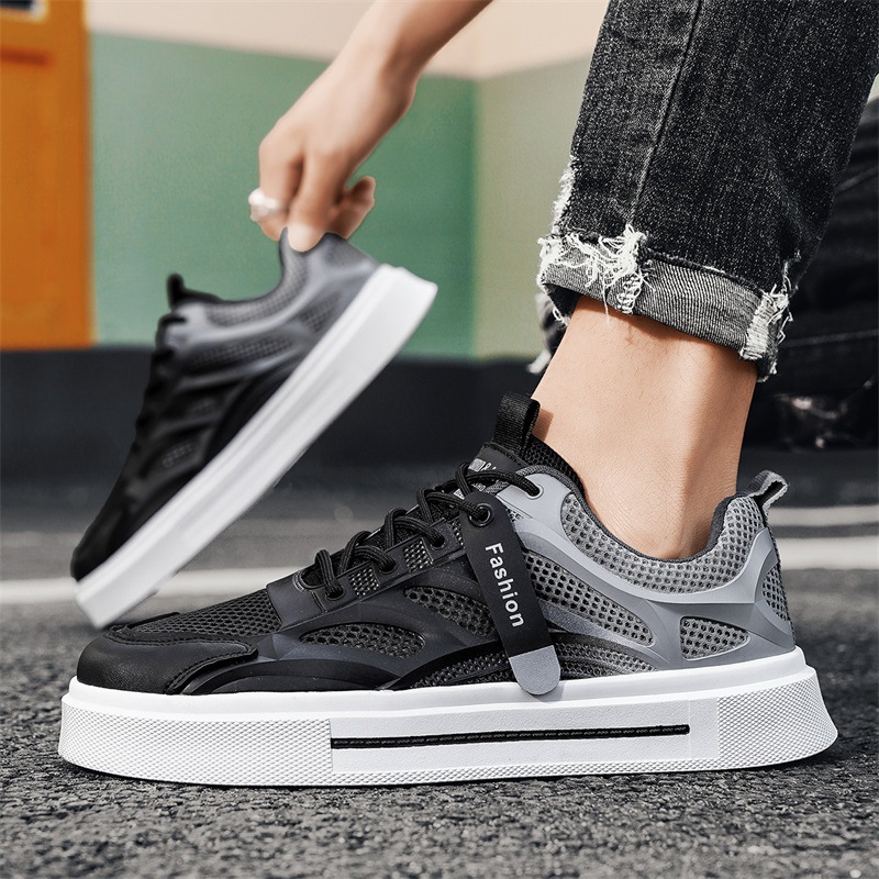 Las zapatillas de deporte de moda para hombres se pueden usar en todas las estaciones. Nuevos zapatos de hombre de suela gruesa a juego de colores diarios, cómodos y versátiles