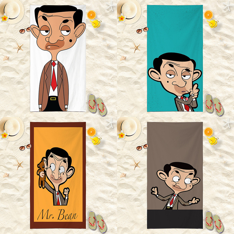 Funny Mr.Bean Digital Printed Microfiber Beach Towel That Absorbs Water and Does Not Shed Lint, Outdoor Towel Funny Mr.Bean Digital Printed Microfiber Beach Towel That Absorbs Water and Does Not Shed Lint, Outdoor Towel