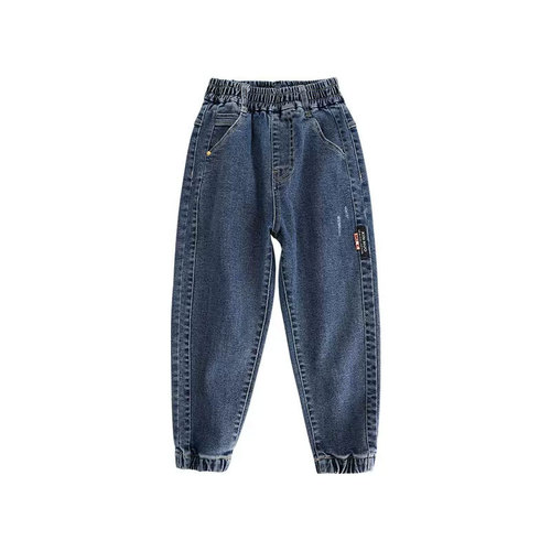 Children's clothing boys handsome jeans spring and autumn medium and large children's pants boys loose sports and casual trousers wholesale