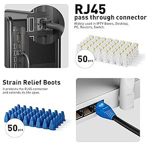rj45 connectors pass through
