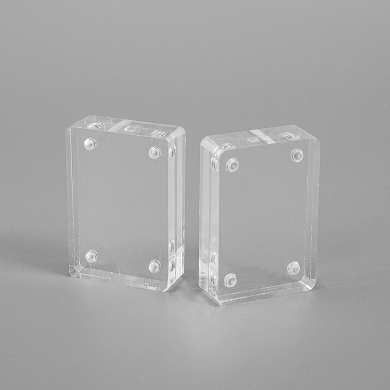 亚克力强磁高清双面相框 创意透明水晶桌面相片摆台可订尺寸logo