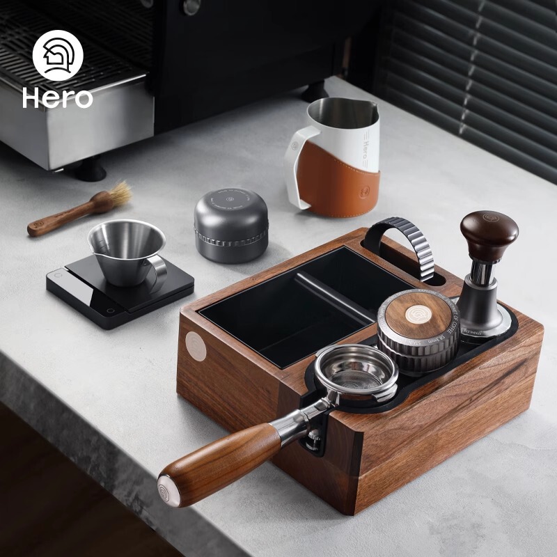 Hero coffee machine Italian powder press cloth powder press powder hammer two-in-one suit full set of professional coffee flower cylinder