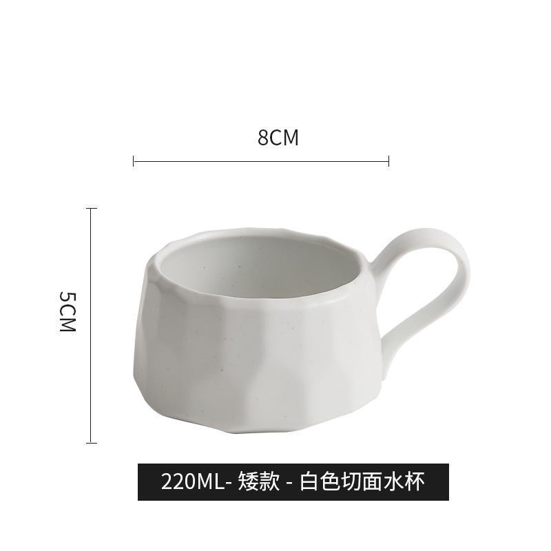 Con utensilios de comida de montaña y río, taza de fideos de corte de cerámica de estilo nórdico, taza de café de hotel personalizado, taza de pareja, regalo