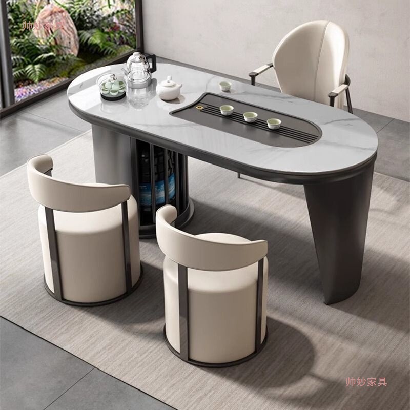 Light Luxury Slate Tea Table Modern Simple Balcony Tea Table and Chair Combination Kung Fu Tea Table Home Tea Table Living Room Tea Table