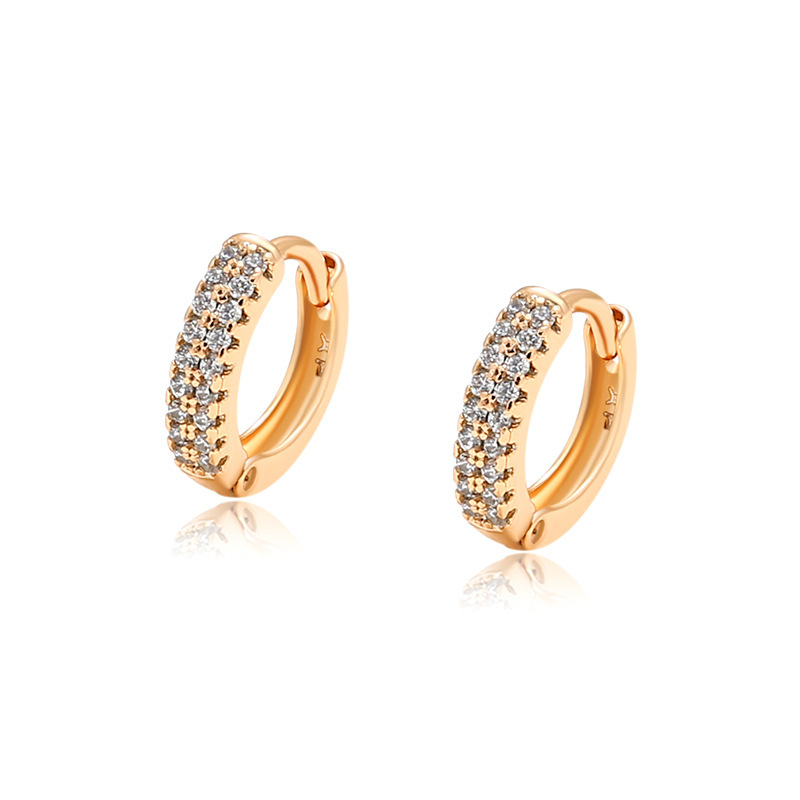 Xuping retro estilo ruso auriculares aretes de aleación de cobre clásico chapado 18k simple estilo transfronterizo auriculares mujeres