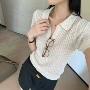 夏季镂空短袖气质针织衫