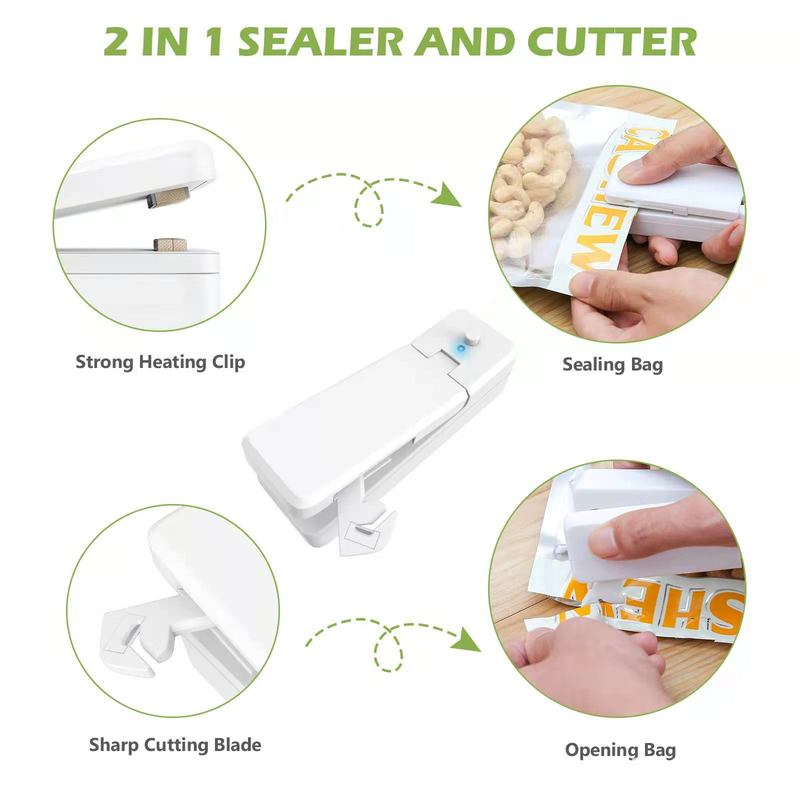 充電式ミニシール機ポータブルシールクリップヒートシール機磁気シールクリップ食品防湿シーラー|undefined