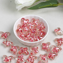 鼎奕冷月树脂贝母切面蝴蝶立体高亮电镀通孔散珠手工diy手串配饰