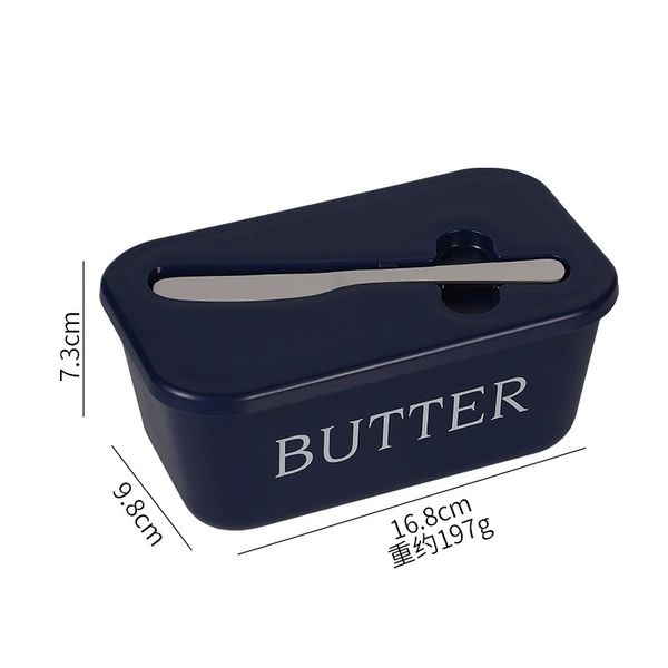 Butter box (with knife) blue