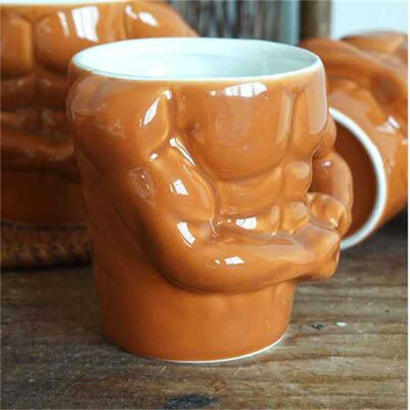 Men's Cup Muscle Cup Ceramic Mug Creative Personality Cup Coffee Cup Ceramic Cup Men's Large Capacity Cup_voghion.com