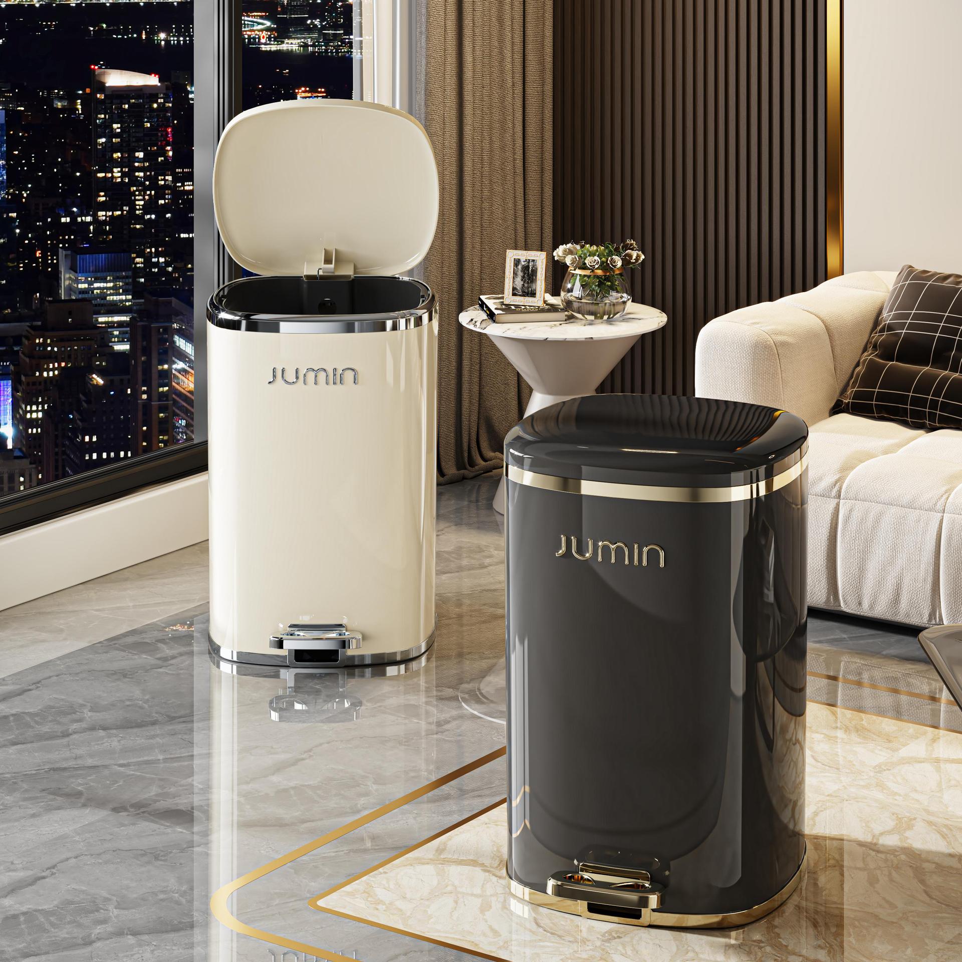 Bote de basura de alto valor para el hogar 2024 nuevo estilo sala de estar baño baño cocina pedal con tapa bote de basura grande