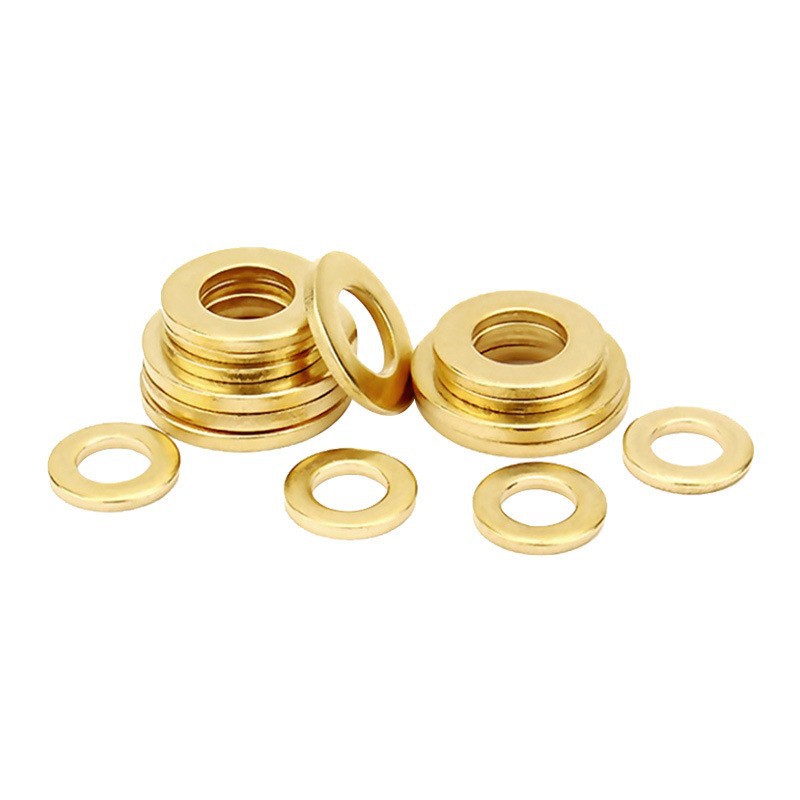 黄铜平垫圈新能源车圆形铜垫片铜垫圈电子平垫片电器平垫圈M3M4M5