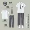 Trousers, tie, badge, with short sleeve, JK style (Japanese school style)