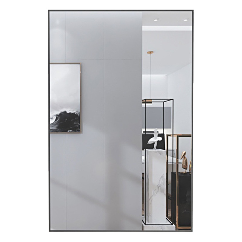 Gabinete elegante de aluminio del espejo del espacio de los 40cm50cm con desempañar ligero pequeño Gabinete cosmético sacador-libre montado en la pared del espejo del cuarto de baño del apartamento