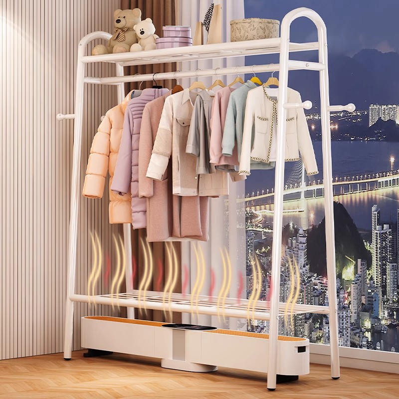 Baseboard Heater and Clothes Drying Rack for Home Use, Floor-Standing Bedroom Integrated Drying Rack