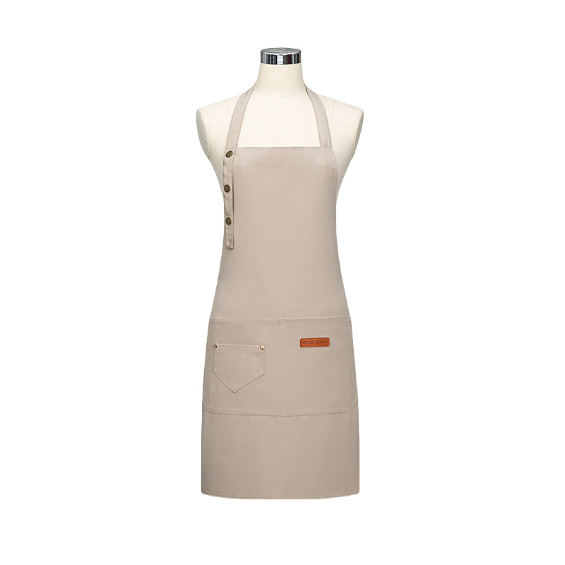 Canvas Apron With Waterproof Logo For Restaurants And Retail_voghion.com