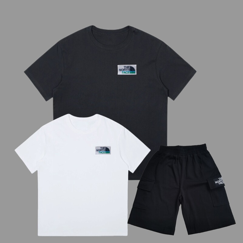 North Face Trendy Brand Summer Boys and Girls Pure Cotton Loose Casual Small, Medium and Large Children's Short-sleeved T-shirt