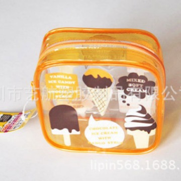 供应PVC胶骨袋休闲便携pvc零钱袋日用品PVC饰品袋出口日本可回收