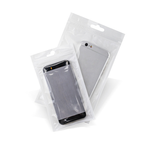 Pearlescent transparent plastic yin and yang bone ziplock bag frosted earphone sealing bag jewelry sealing bag wholesale from a large number of manufacturers