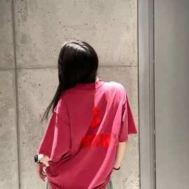 毒家现货正确版本高品质BL家新款胶带短袖T恤OS宽松版型男女同款T