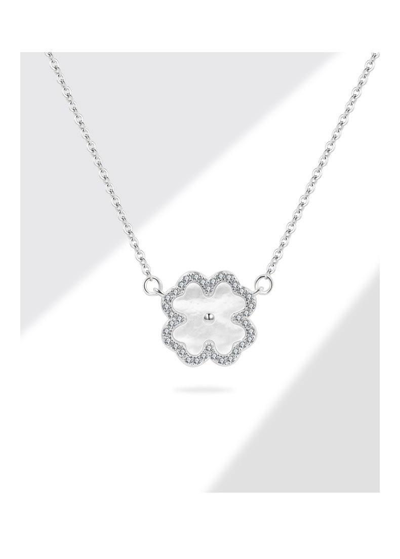 Plating Design 925 Sterling Silver Plating Geometric Pendant Necklace