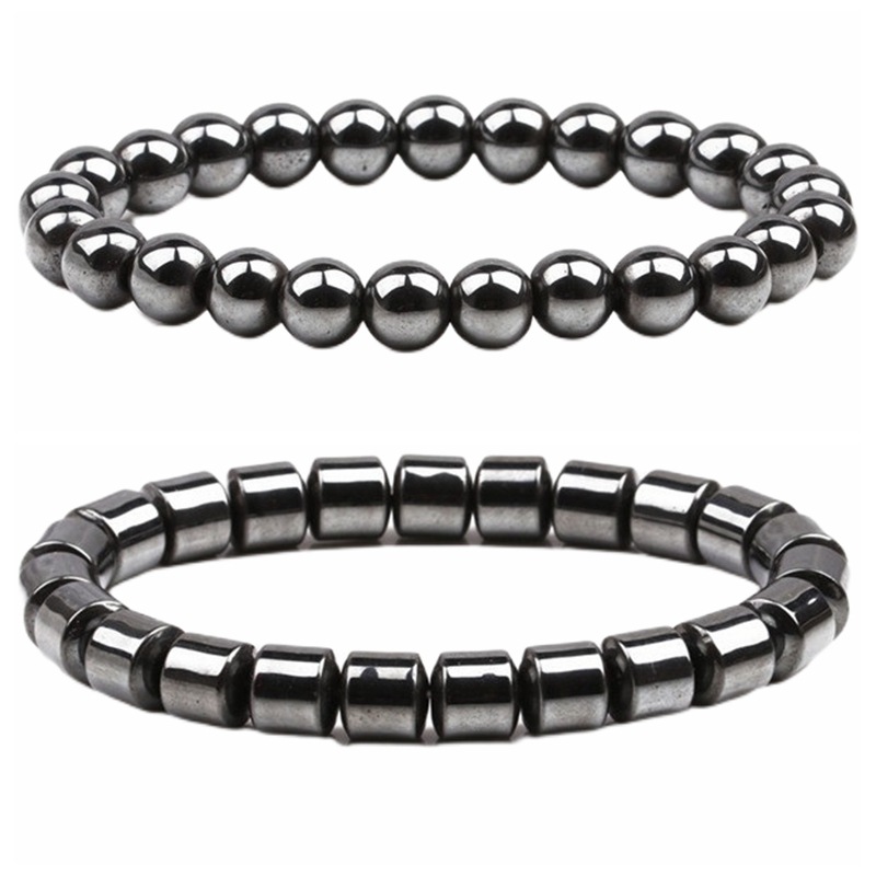 Europa y América transfronteriza Amazon 8mm magnética negro bálica piedra pulsera de cuentas de los hombres