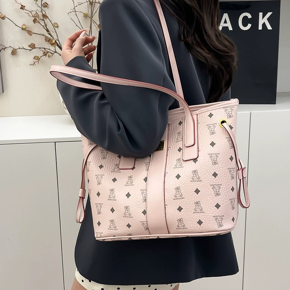One-shoulder bag, capacious trend shopping bag, basket