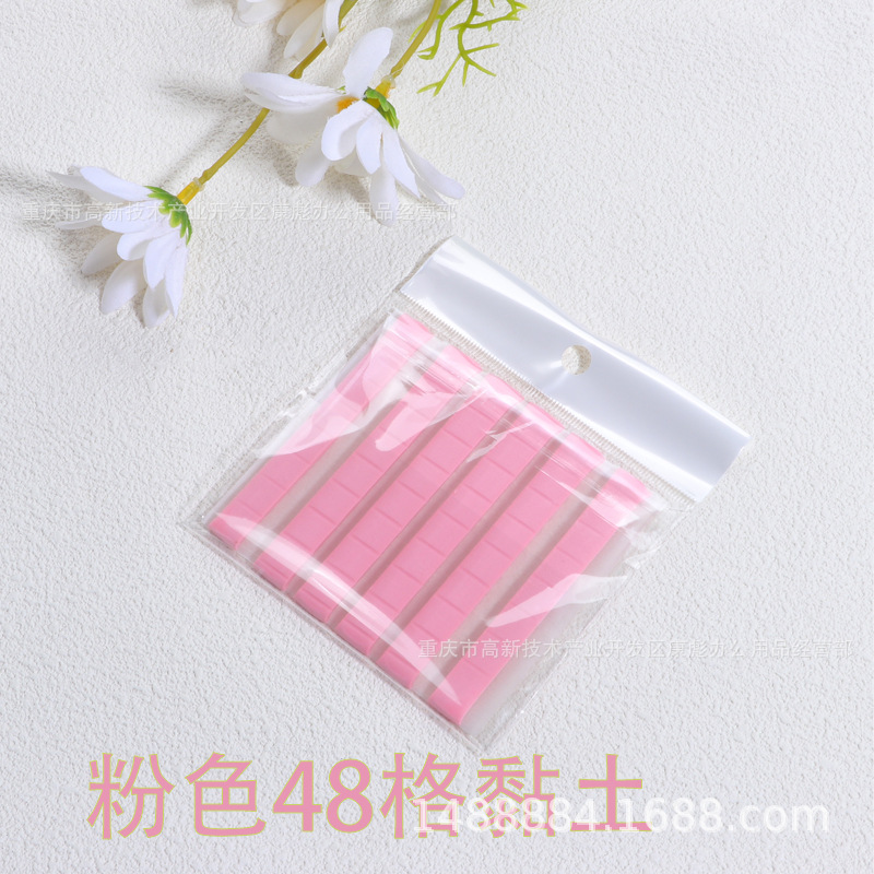 Arte de uñas multifuncional Arcilla plastilina multicolor práctica de arte de uñas Placa de tarjeta de color de arcilla fija pieza de uña fija