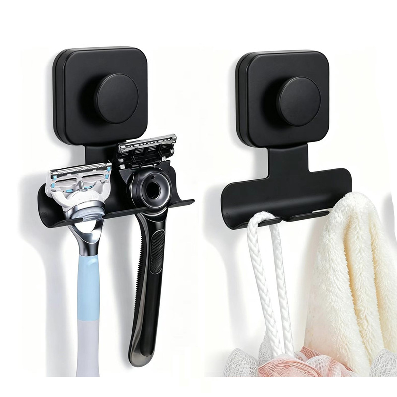 Stainless Steel Suction Cup Razor Holder, Detachable and Reusable Razor Suction Hook, Shower Hook, Suction Cup Hook Stainless Steel Suction Cup Razor Holder, Detachable and Reusable Razor Suction Hook, Shower Hook, Suction Cup Hook
