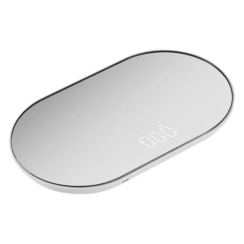 Bluetooth lot mirror upgrade Oval mini electronic scale goddess body scale LED screen electronic scale health weight scale