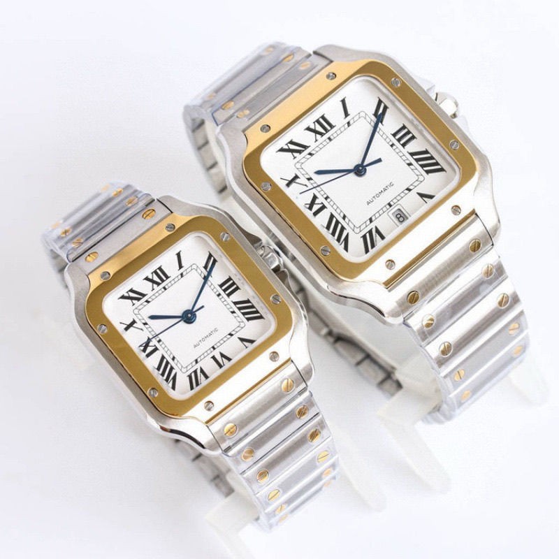 Santos Watch Dumont Roman Series Fully Automatic Mechanical Watch Couple Style Fashion Blue Balloon Cross-Border Wholesale