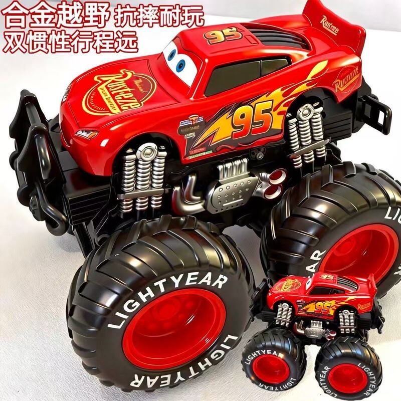 Cross-Border Mobilization 3 Racing Lightning Mcqueen Children's Toy Alloy Car Inertia Off-Road Car Boys' Four-Wheel Drive Inertia Vehicle