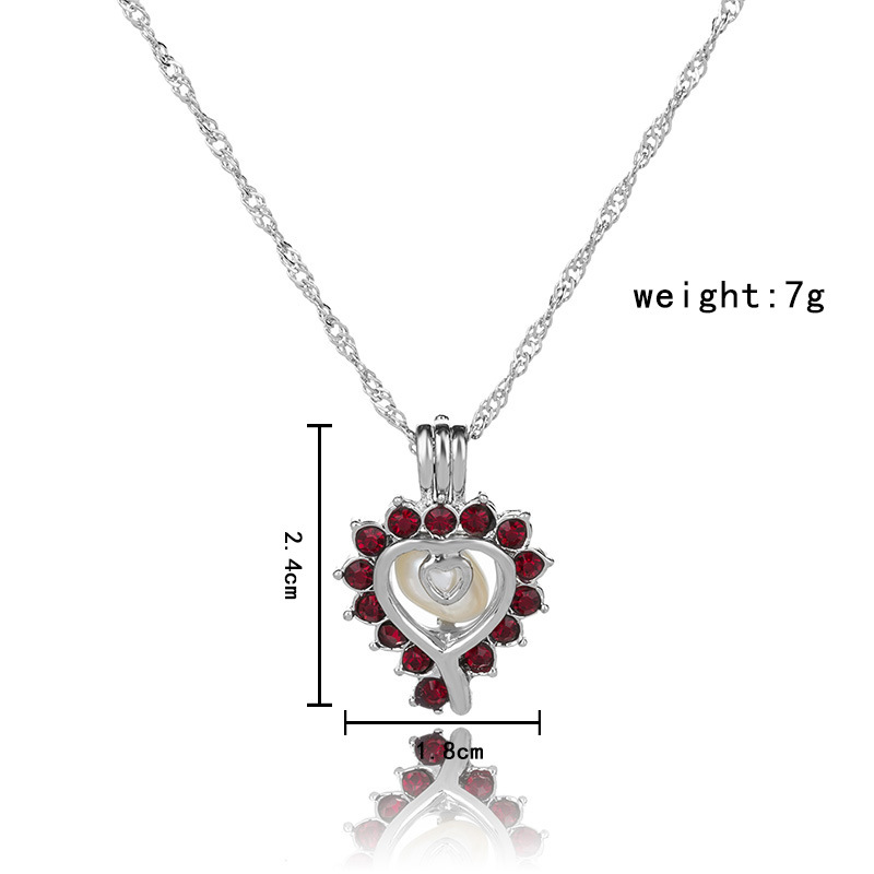 Simple animal pearl cage alloy necklace wholesale